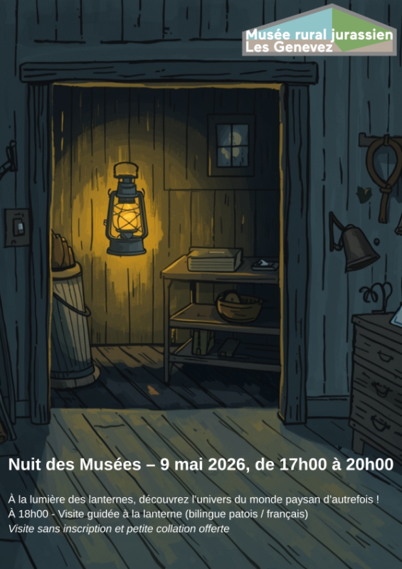 Nuit des Mus&eacute;es &ndash; 9 mai 2026, de 17h00 &agrave; 20h00 &Agrave; la lumi&egrave;re des lanternes, d&eacute;couvrez l&rsquo;univers du monde paysan d&rsquo;autrefois !